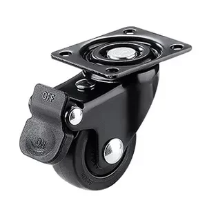 Blcak color small caster wheels with brake