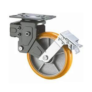 Shock Absorbing Industrial Casters with brake