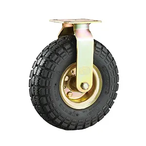 golden color Pneumatic casters wheels