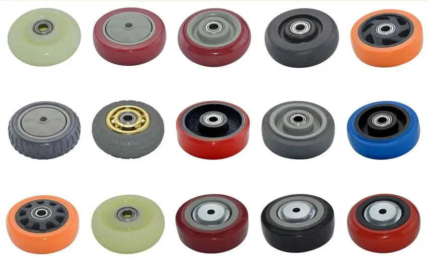 Castors wheels of different materials