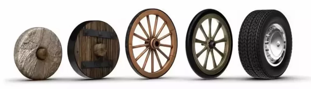 La evolución de la rueda.