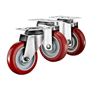 medium duty PU stainless steel caster wheels