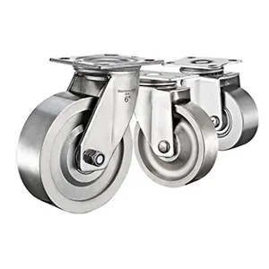 heavy duty solid core stainless steel caster wheels