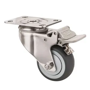 light duty TPR stainless steel caster wheels