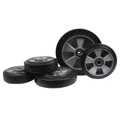 Black color rubber Iron core pallet jack wheels