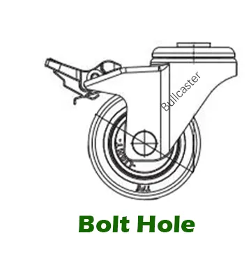 bolt hole mount caster