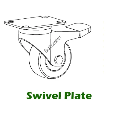 Bullcaster swivel plate mount caster