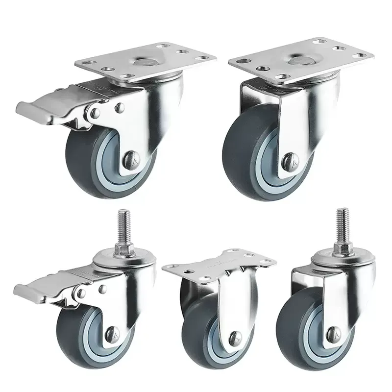 light duty stainless steel tpr casters