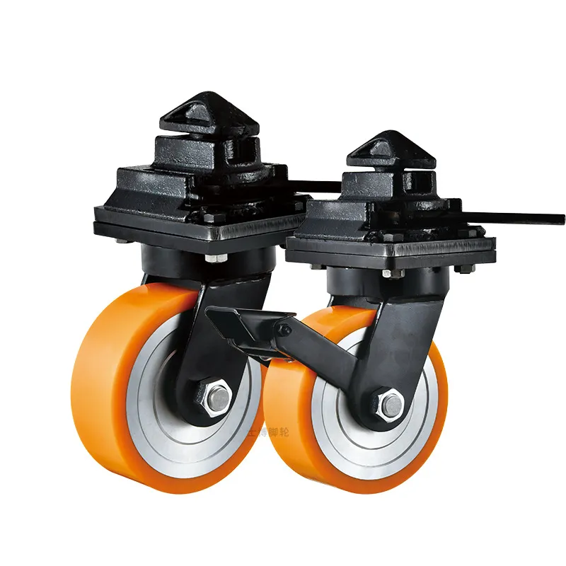 single wheel PU container caster wheels