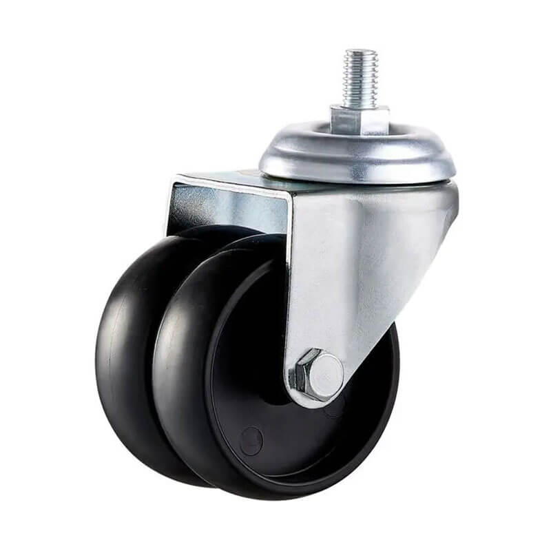 caster-dual-wheels-with-threaded-stem