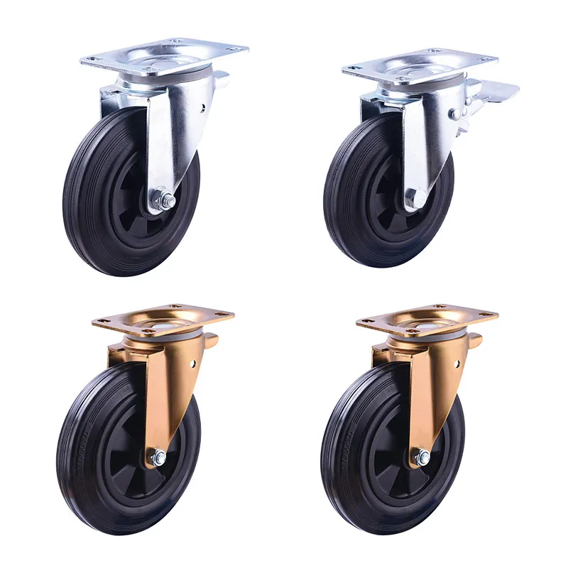 plastic core garbage can casters