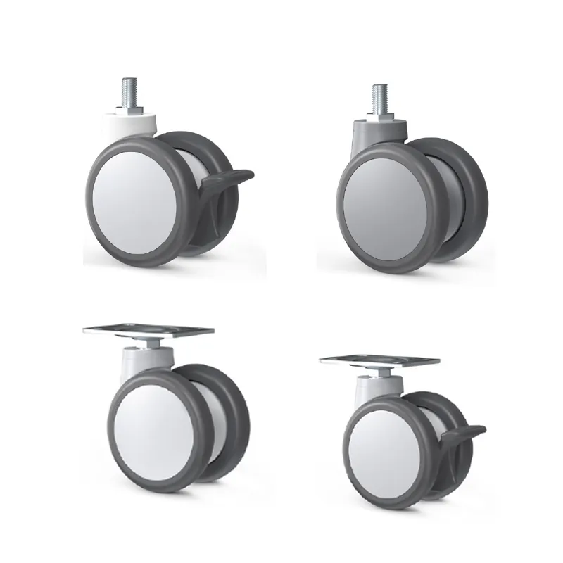dual-wheel-medical-trolley-casters